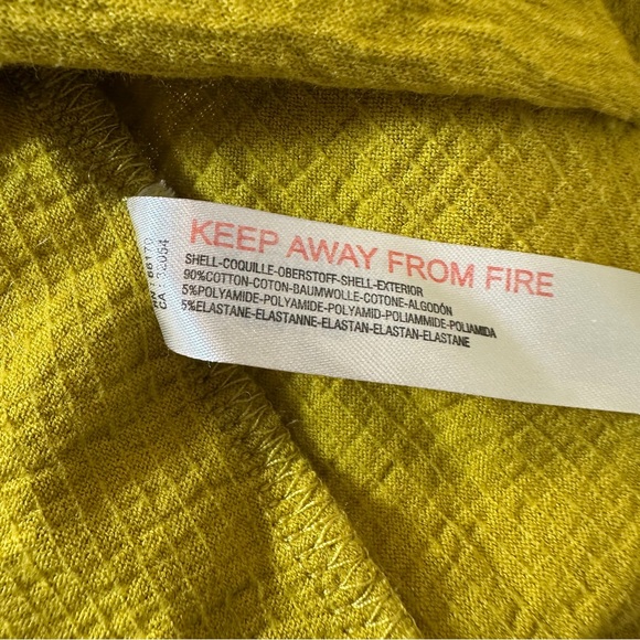 Free People FP Beach Boho Ruffle Sleeve Beach Dress Chartreuse Mustard Gypsy M - Picture 8 of 9